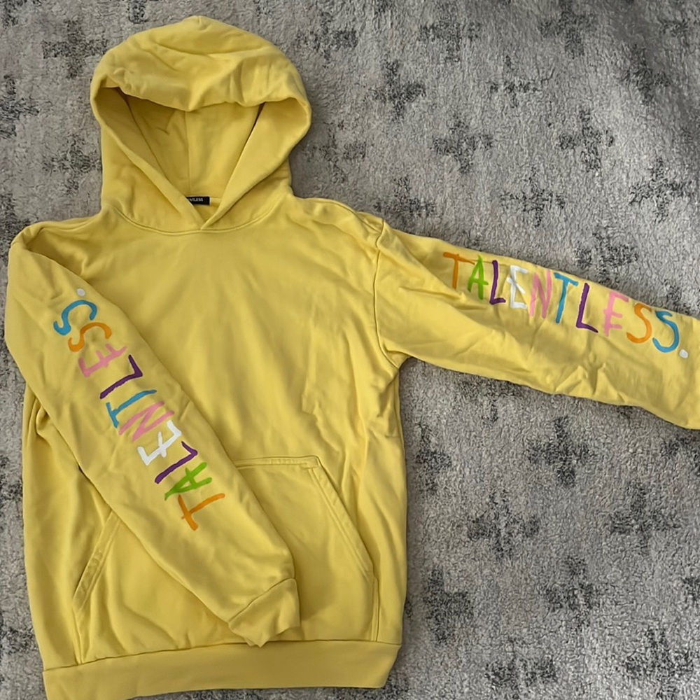 Yellow Talentless hoodie size small